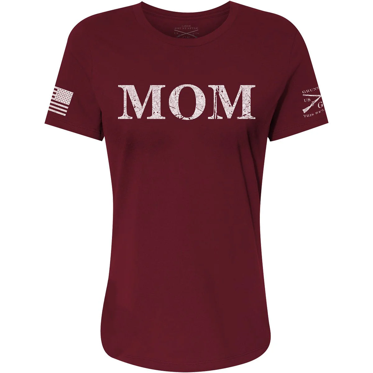 Grunt Style Women's Mom Defined Relaxed Fit T-Shirt - Maroon - Image 2