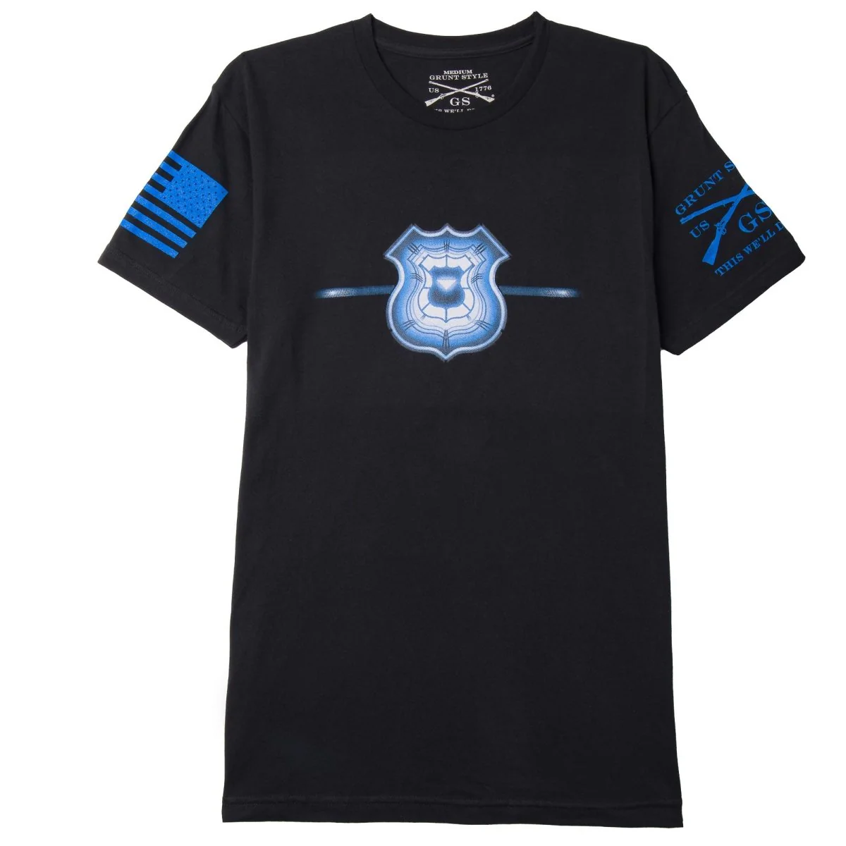 Grunt Style Women's Relaxed Fit Iron Police T-Shirt - Black