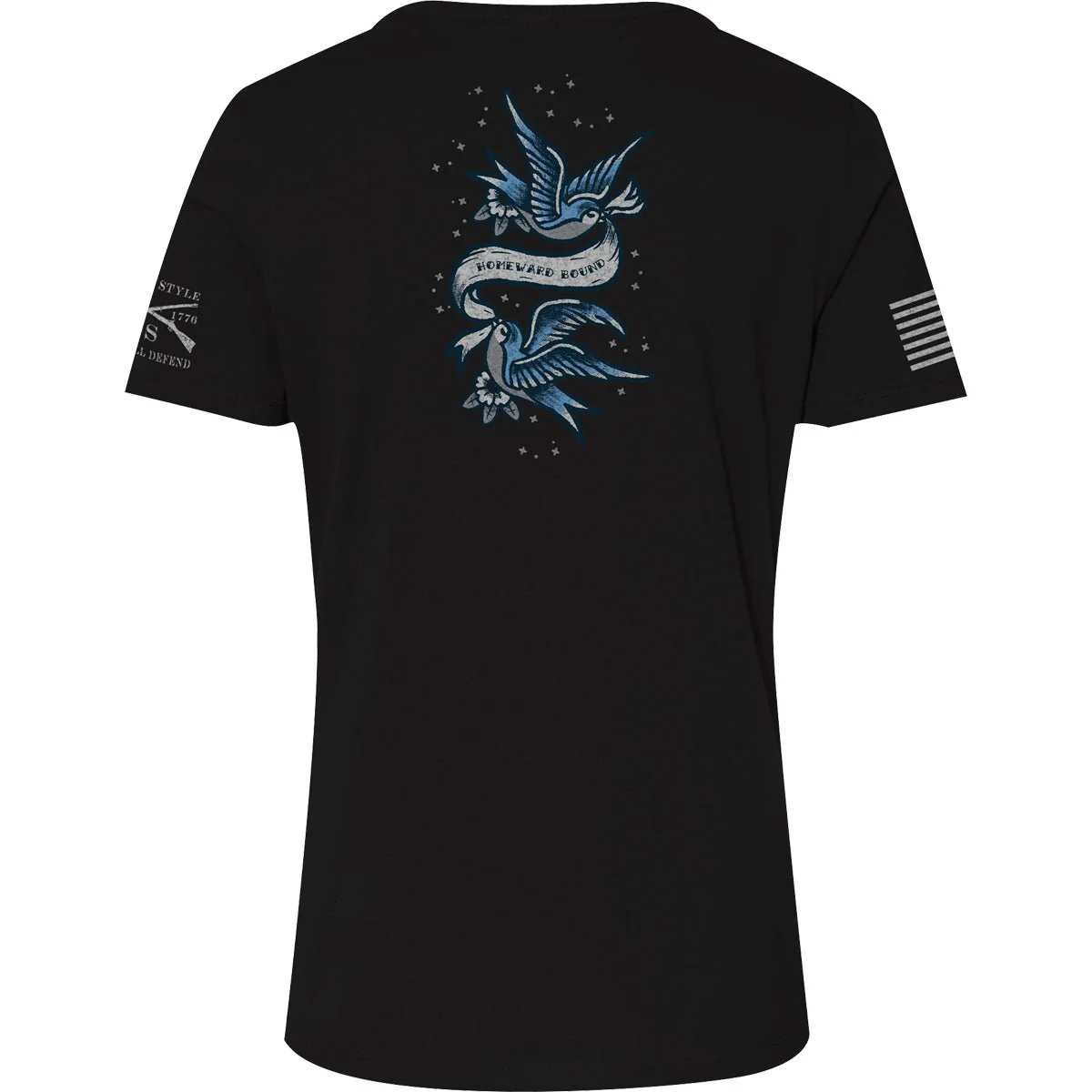 Grunt Style Women's Relaxed Fit USN - Homeward Bound T-Shirt - Black - Image 3