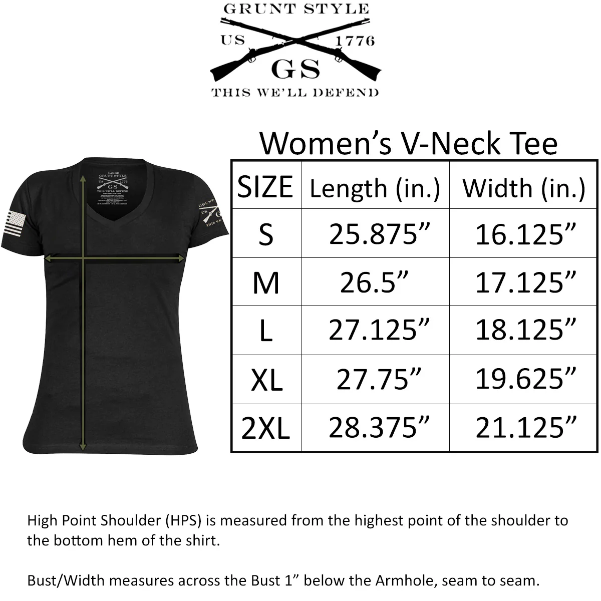 Grunt Style Women's USA 76 V-Neck T-Shirt - Black - Image 3
