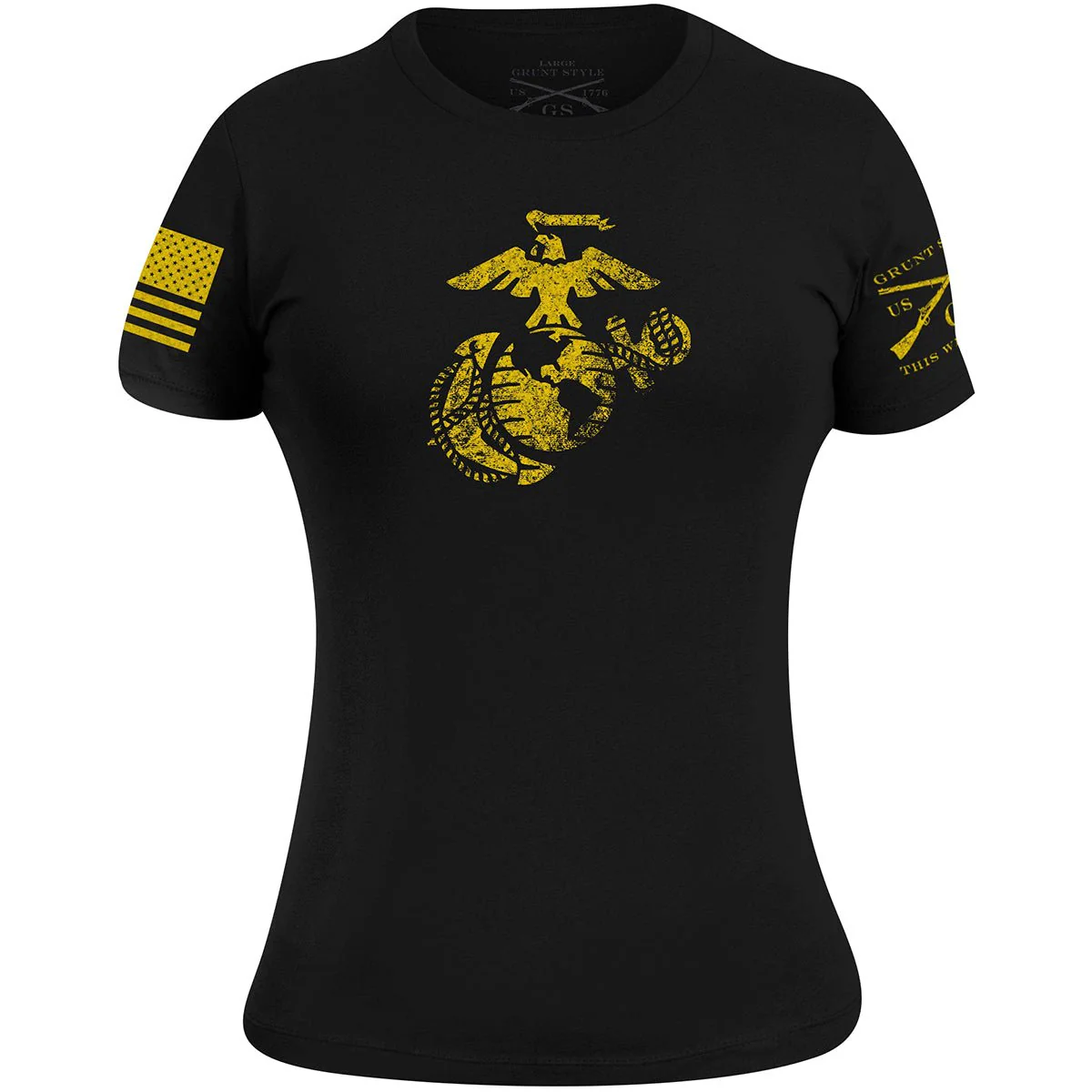 Grunt Style Women's USMC - EGA T-Shirt - Black