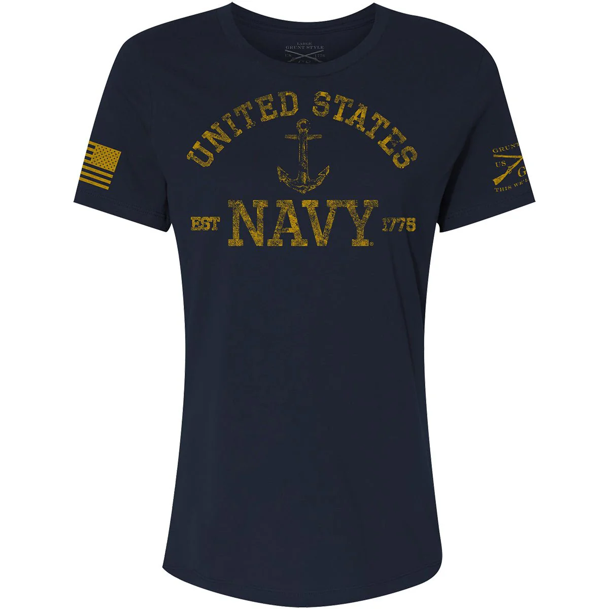 Grunt Style Women's USN - Est. 1775 Relaxed Fit T-Shirt - Navy - Image 2