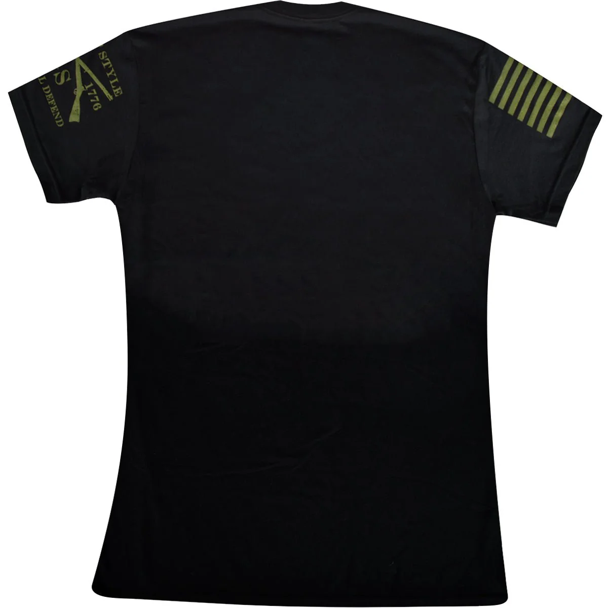 Grunt Style Woodland Camo Flag T-Shirt - Black - Image 2