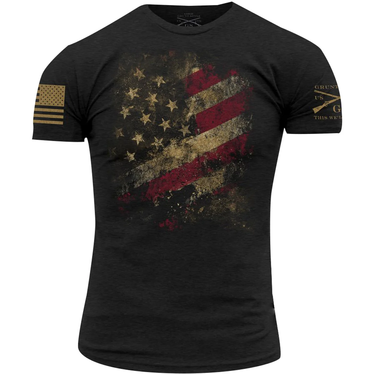 Grunt Style Worn Flag 2.0 T-Shirt - Black