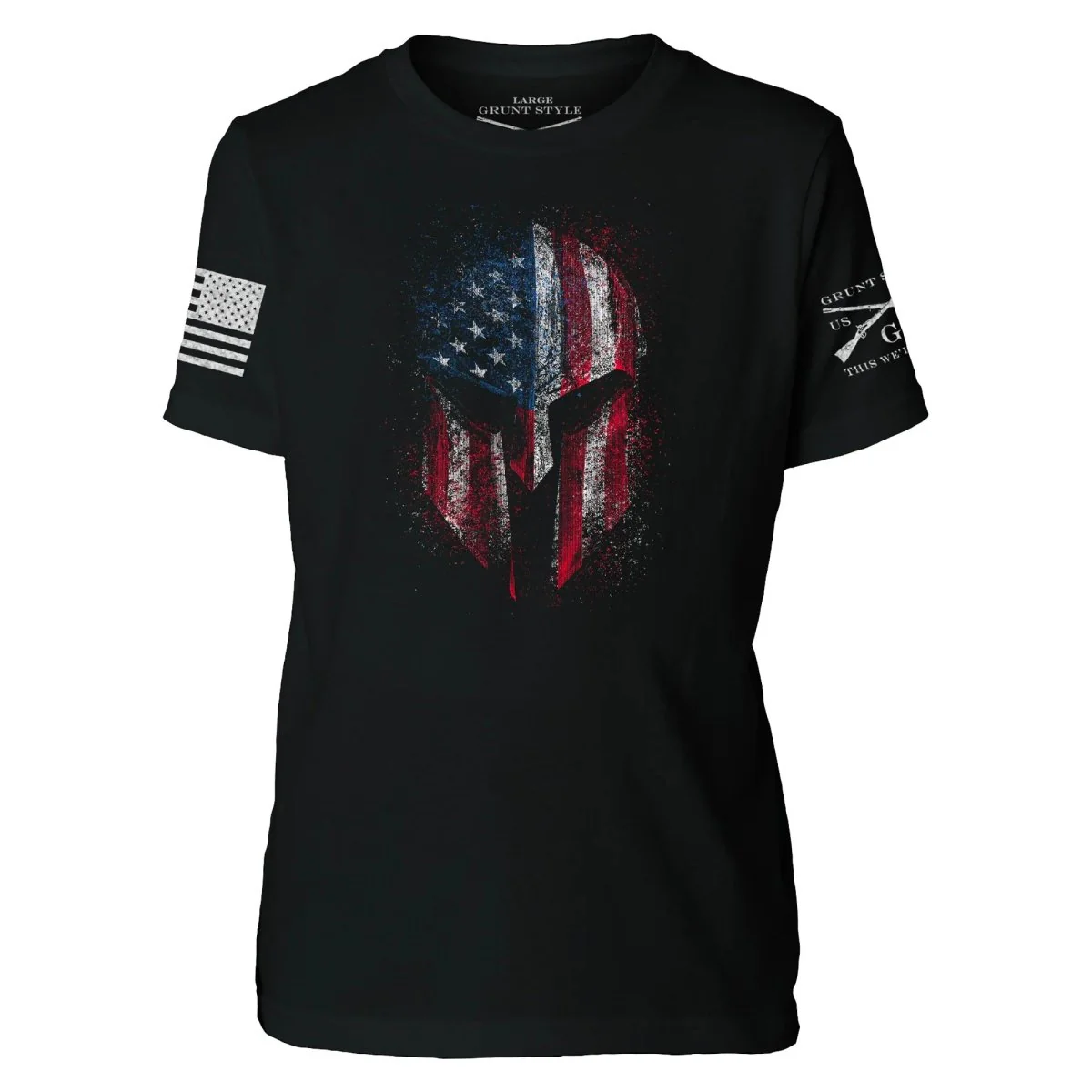 Grunt Style Youth American Spartan T-Shirt - Black