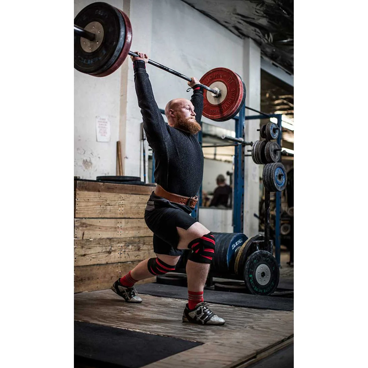 Harbinger 78" Red Line Weight Lifting Knee Wraps - Image 14
