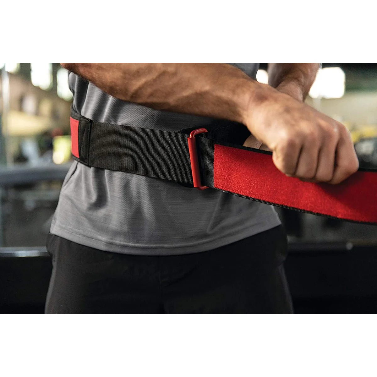 Harbinger HexCore 4.5" Weight Lifting Belt - Red - Image 5