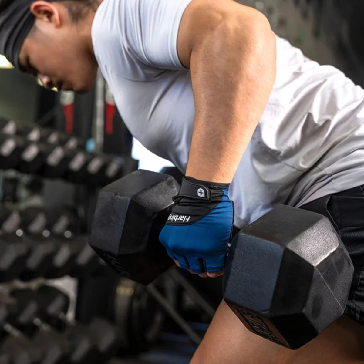 Harbinger Men's Training Grip Gloves 3.0 - Blue - Image 2