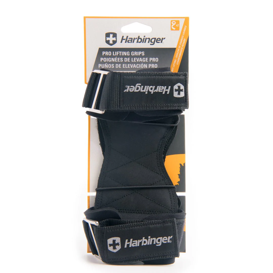 Harbinger Pro Lifting Grips for Weight Lifting, Black