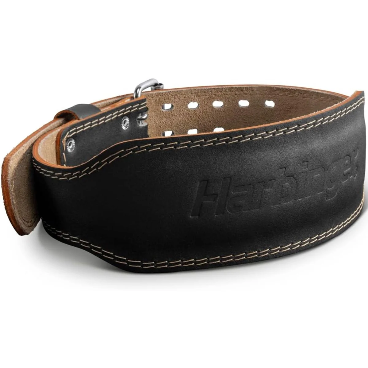 Harbinger Unisex 4" Wide Padded Leather Belt 2.0