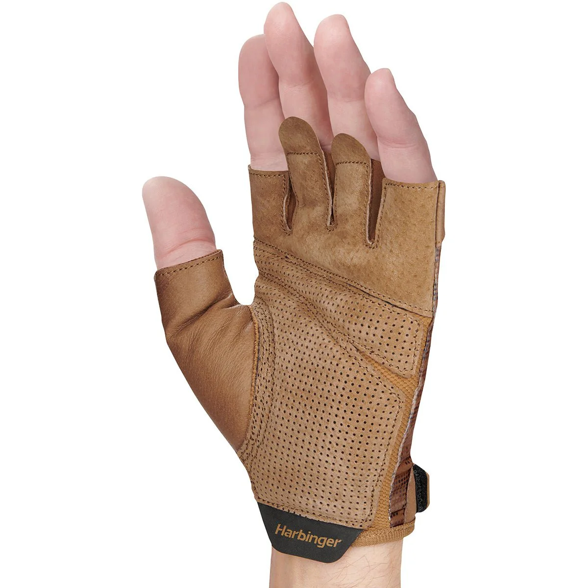 Harbinger Unisex Pro Weight Lifting Gloves - Tan Camo - Image 5