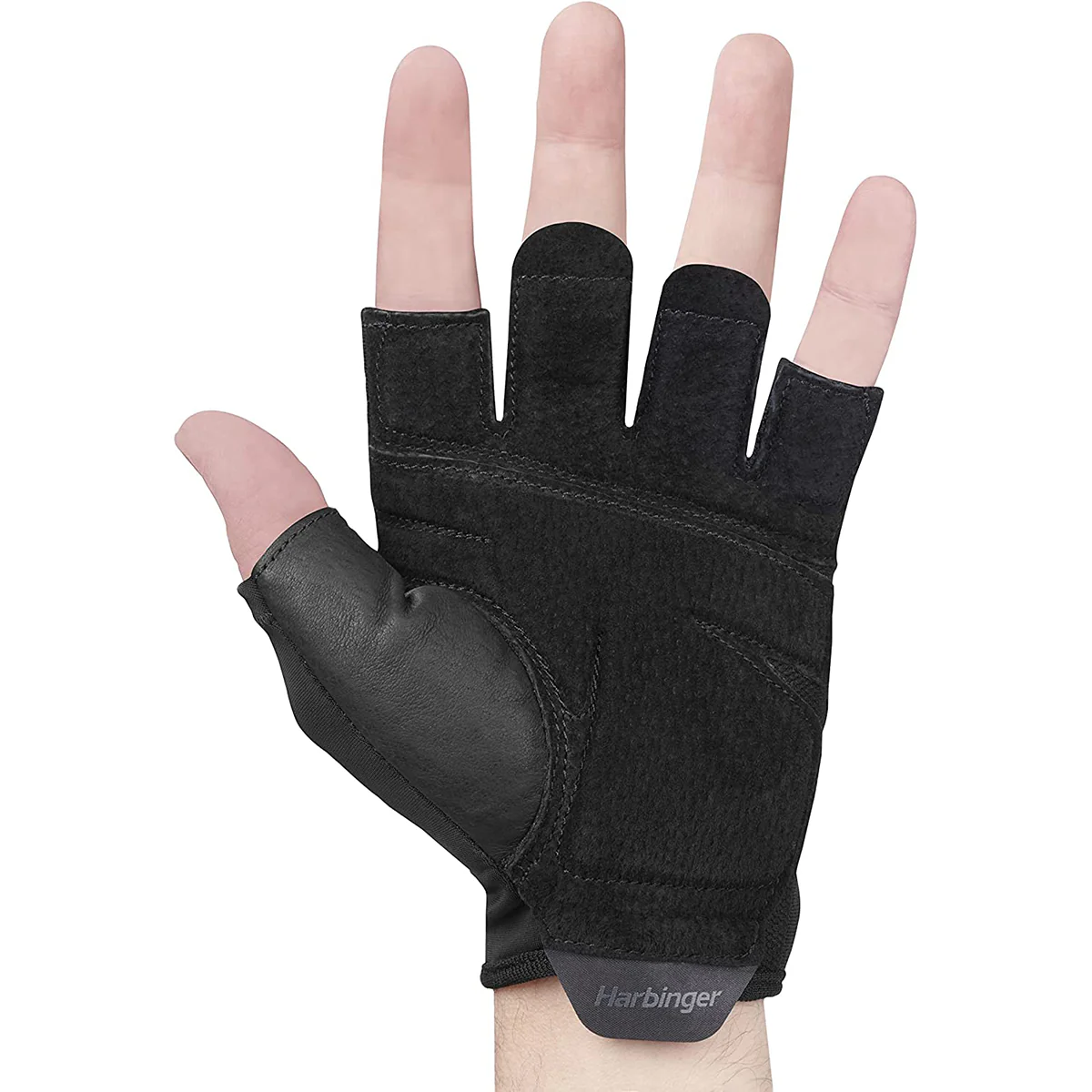 Harbinger Unisex Training Grip Weight Lifting Gloves - Black - Image 4
