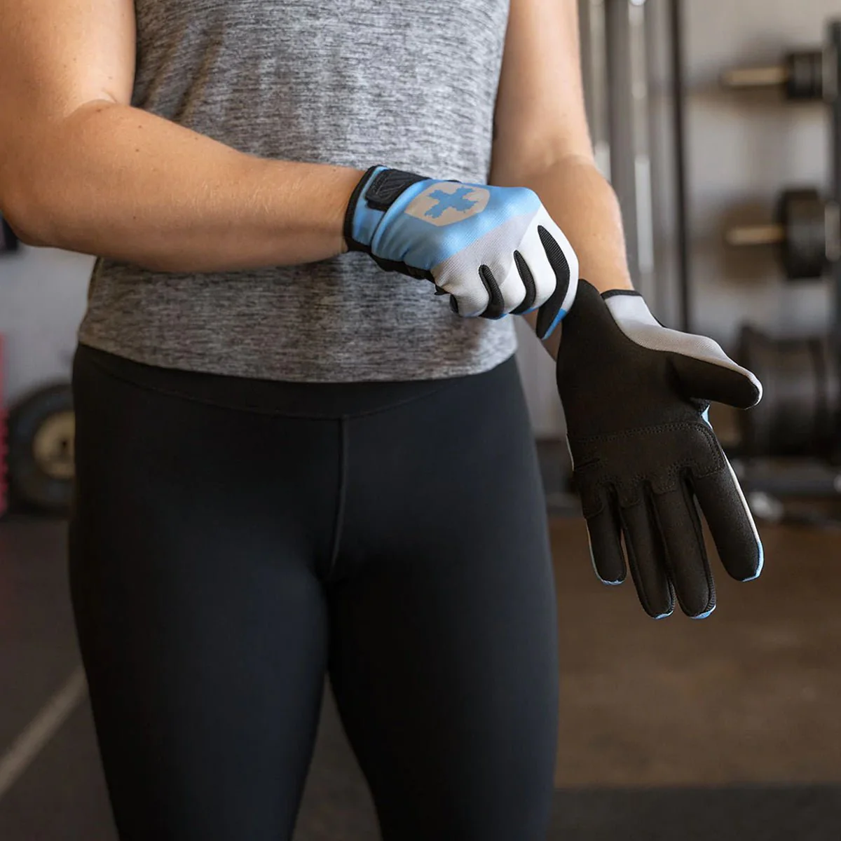 Harbinger Women's Shield Protect Fitness Gloves - Blue - Image 4