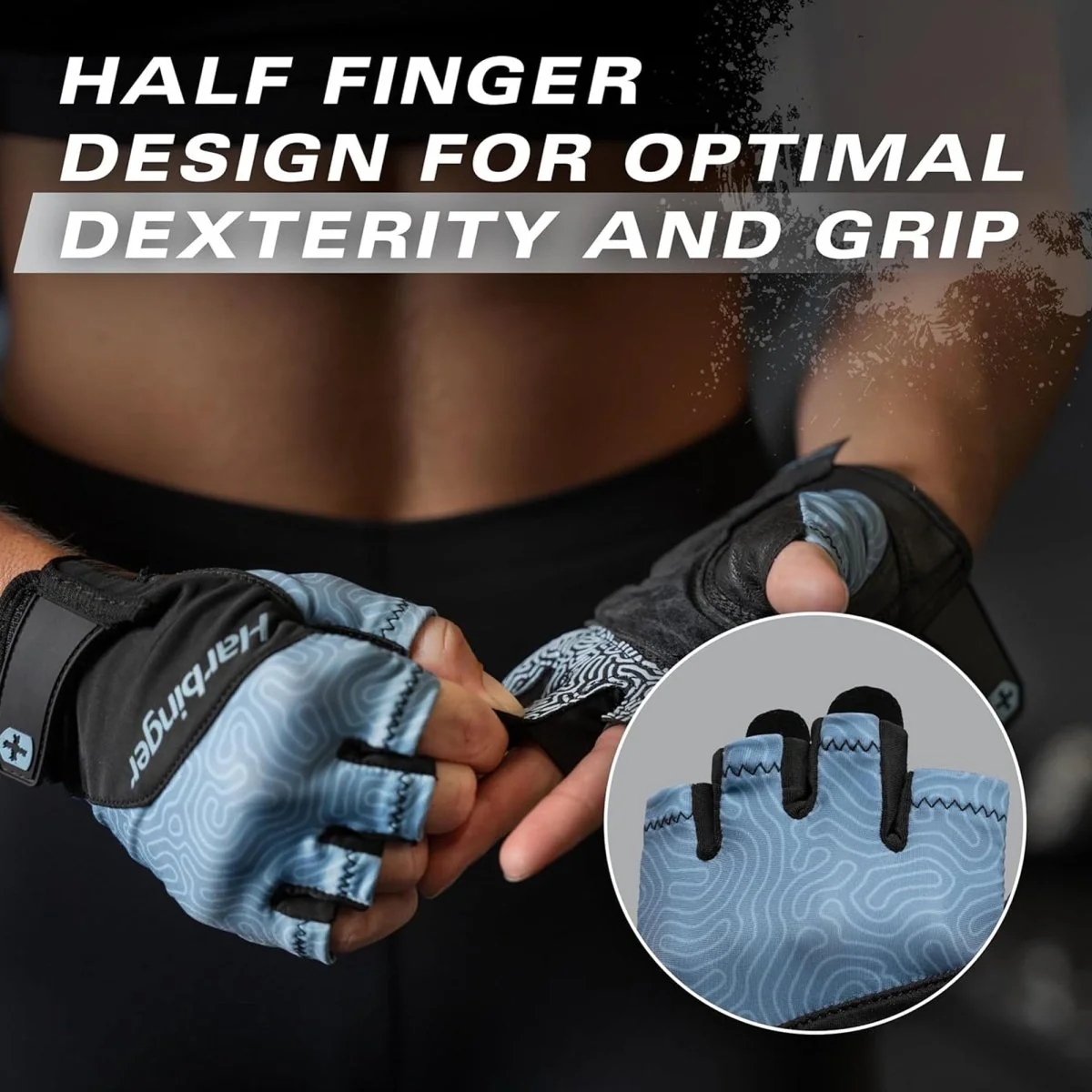 Harbinger Women's Training Grip Gloves 3.0 - Slate Blue - Image 2