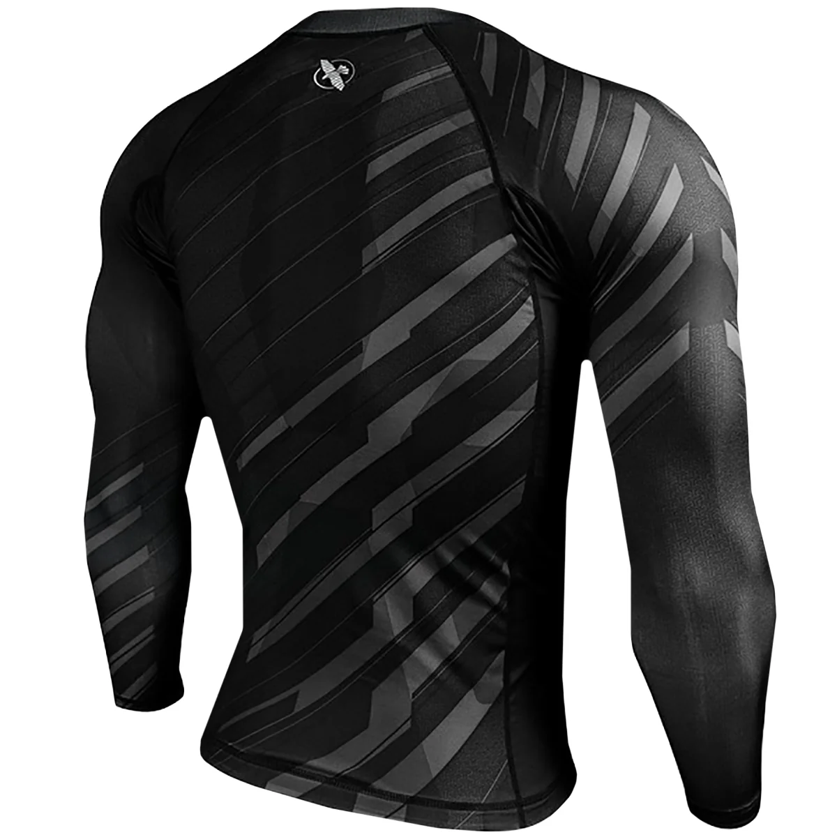 Hayabusa Metaru Charged Long Sleeve MMA Rashguard - XXS - Black/Gray - Image 2