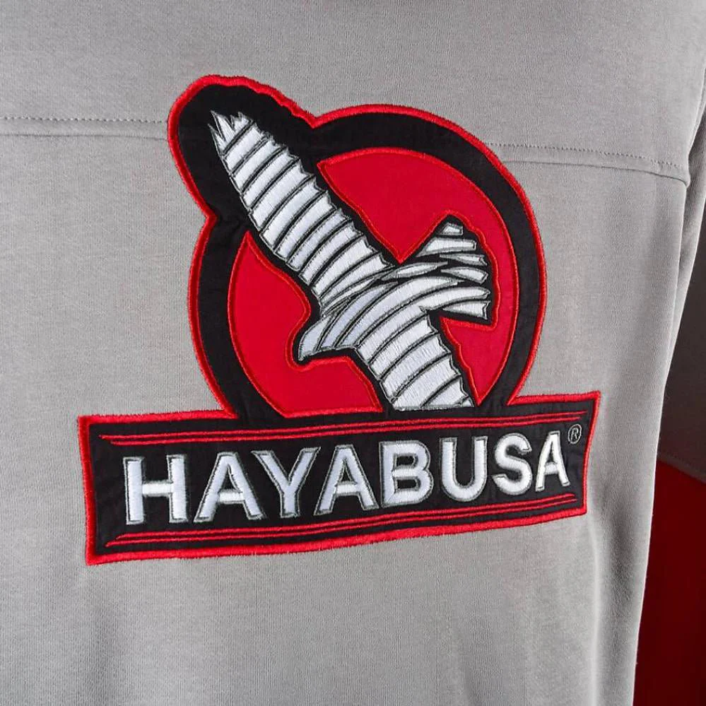 Hayabusa Wingback Classic Fit Zip-Up Hoodie - Small - Gray/Red - Image 5