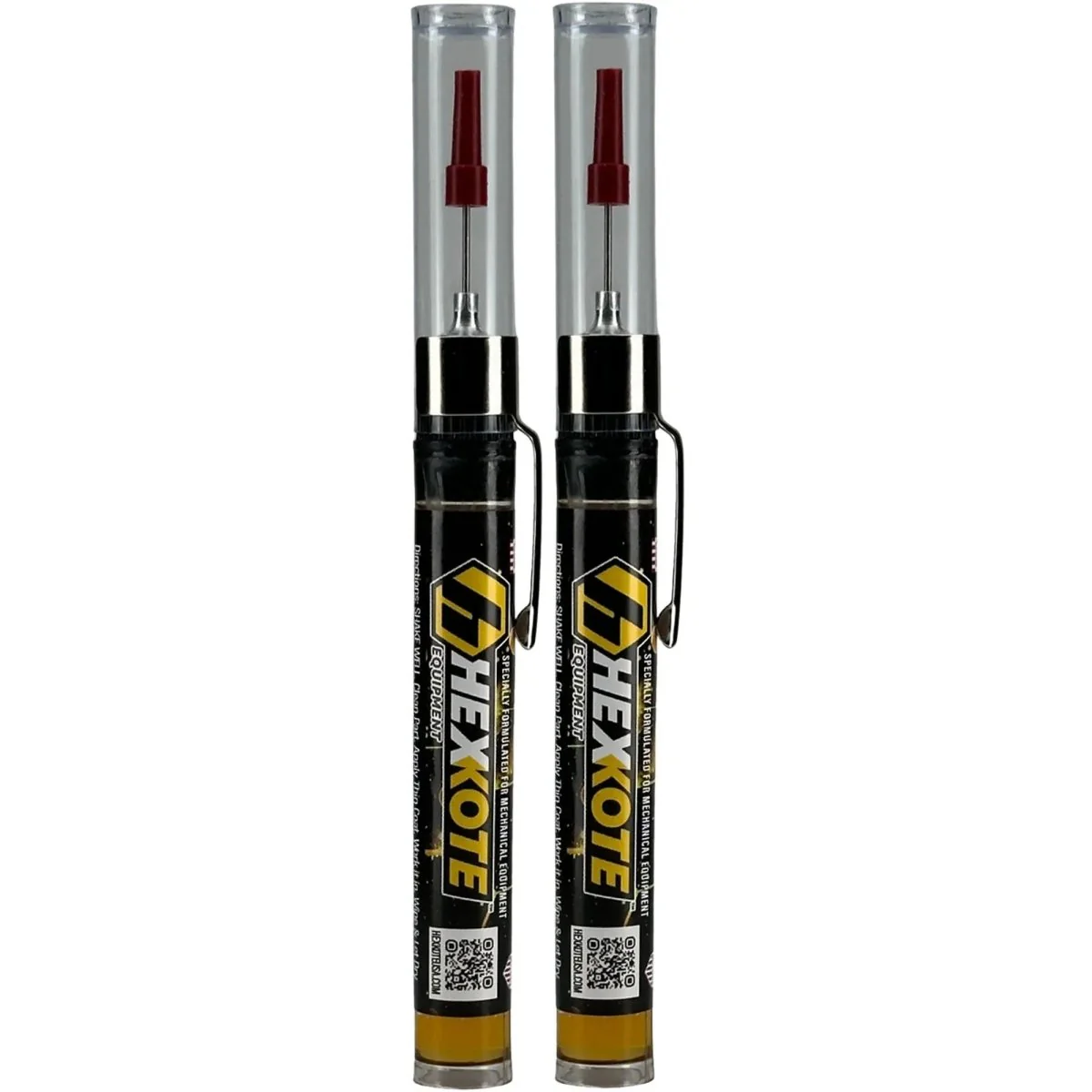 HEXKOTE (2 Pack) Equipment Door Lock Dry Lubricant Needle Pen Applicator 0.25 oz