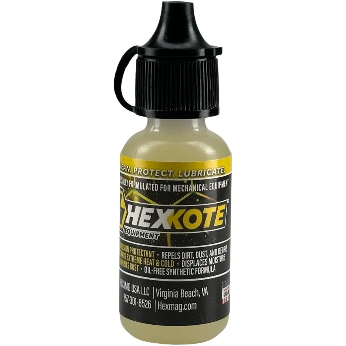 HEXKOTE Equipment Door Lock Hinge Garage Dry Lubricant 0.50 oz Dropper Bottle - Image 2