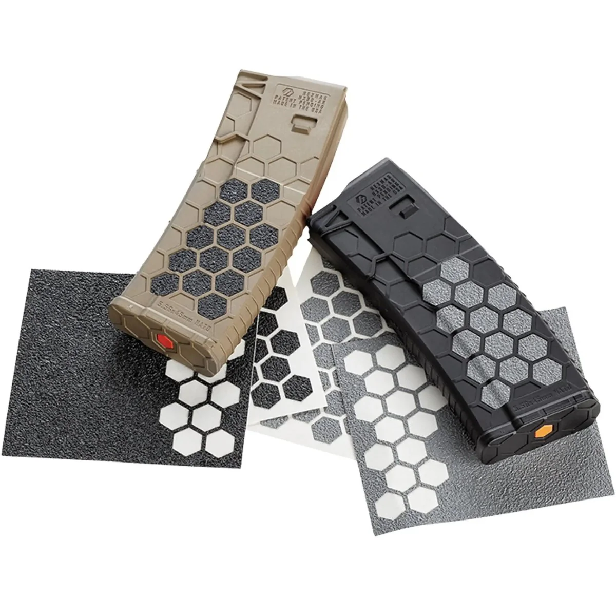 HEXMAG Tactical Grip Tape 46 Pre-Cut Hexagons Textured Stickers, Peel and Stick - Image 3