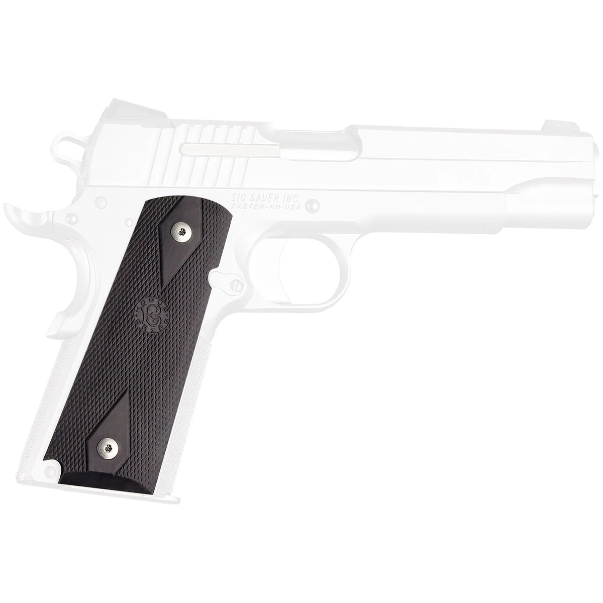 Hogue 1911 Government Model Checkered Over Molded Rubber Grip Panels - Image 5