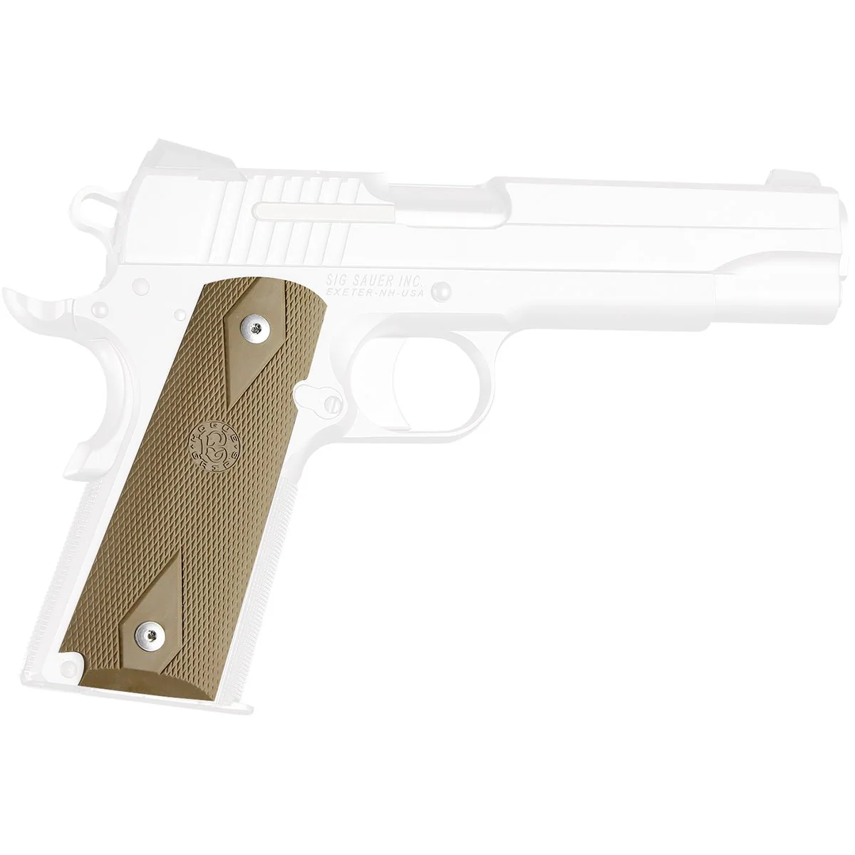 Hogue 1911 Government Model Checkered Over Molded Rubber Grip Panels - Image 7