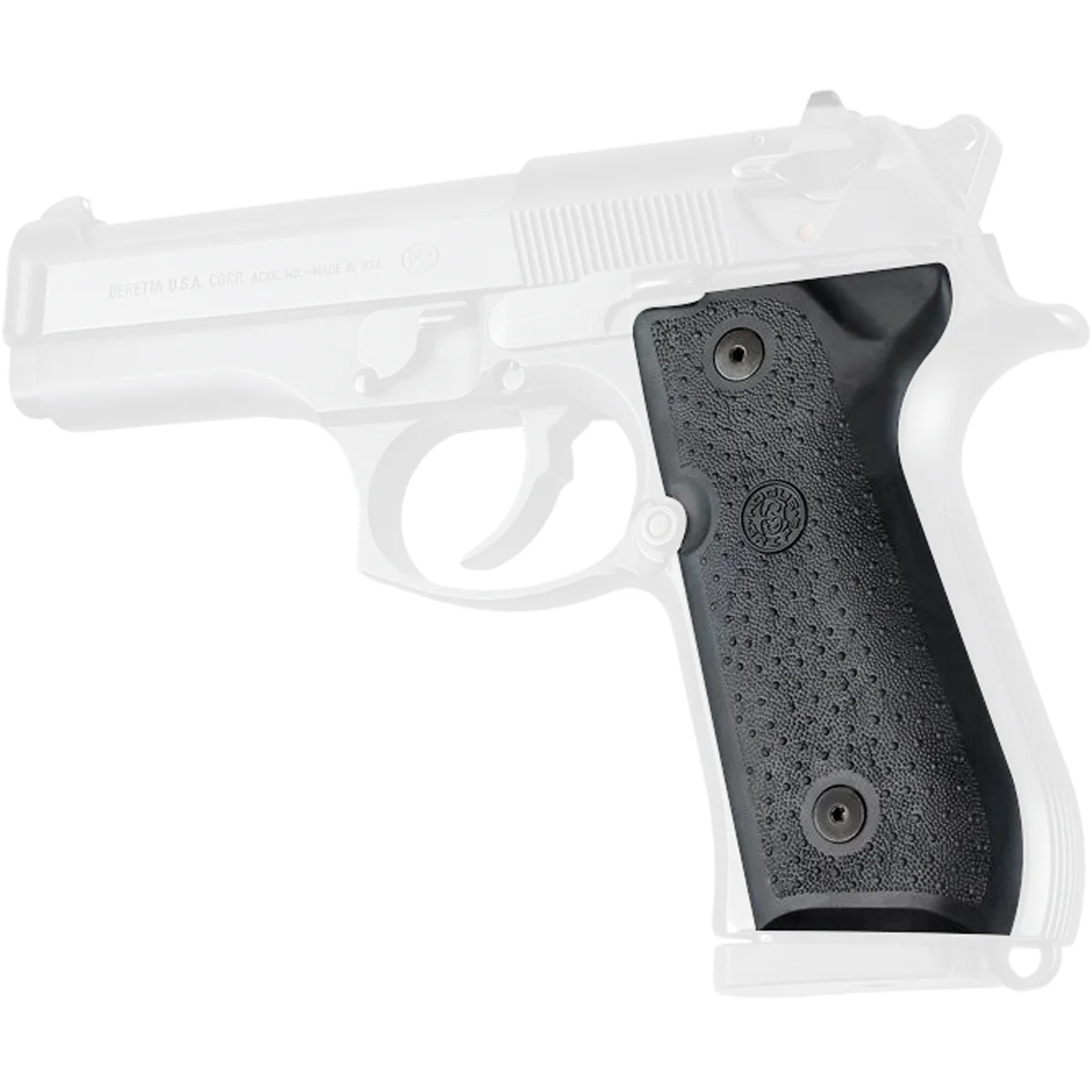 Hogue Beretta 92/96 series Rubber Grip Panels - Black