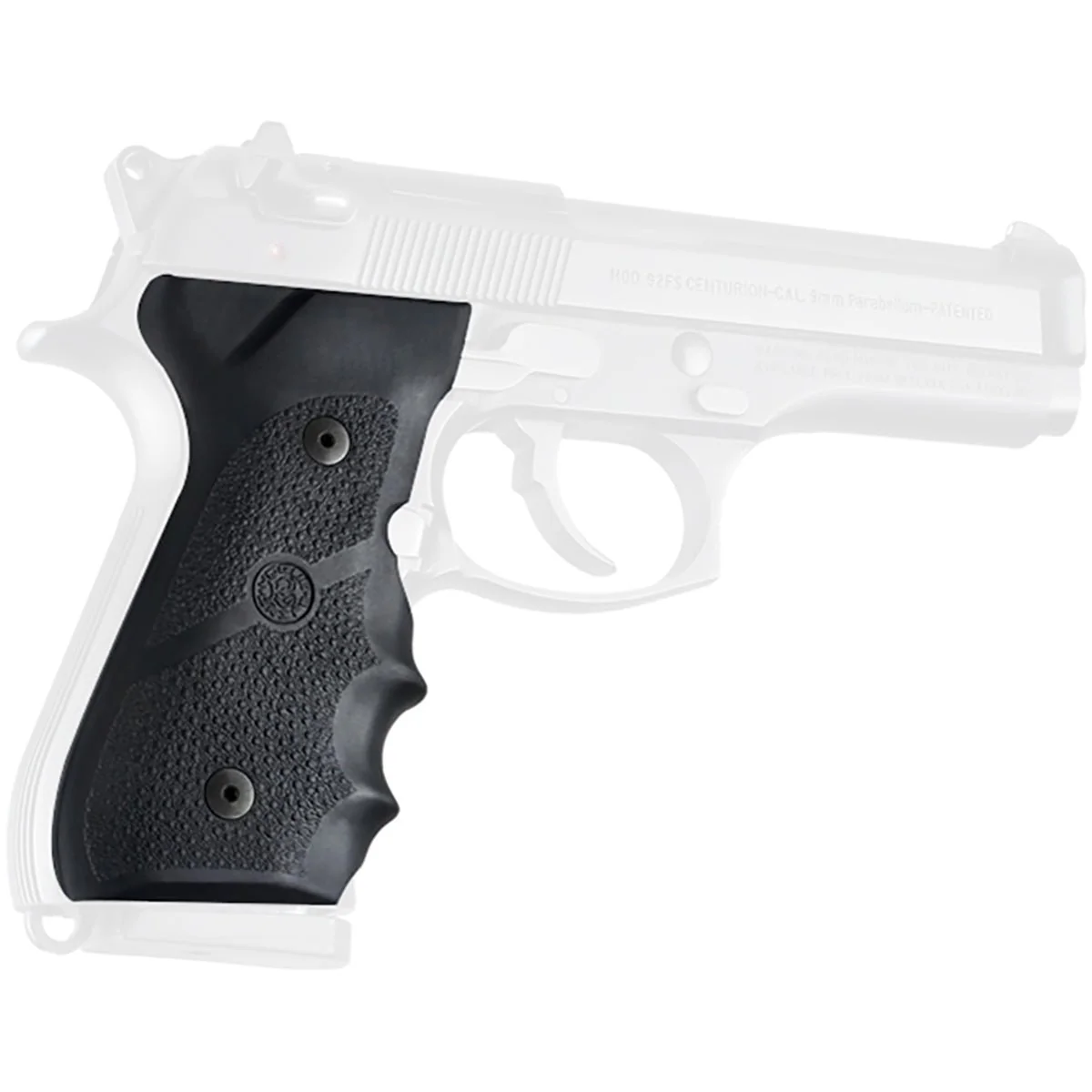 Hogue Beretta 92/96 Series Rubber Grip with Finger Grooves - Image 2