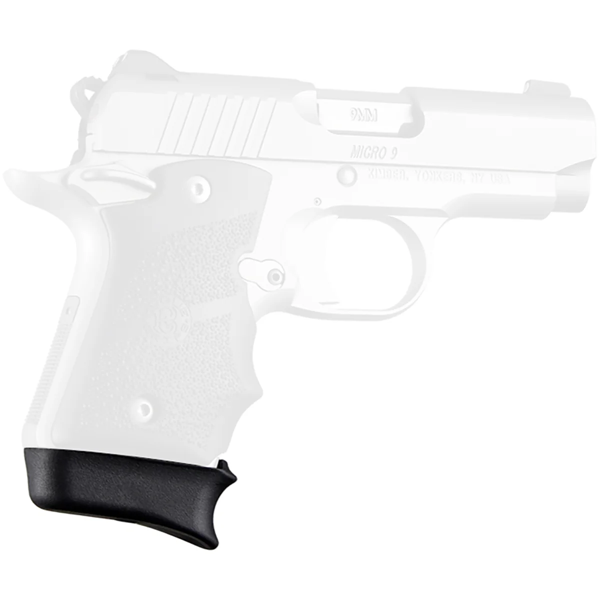 Hogue Kimber Micro 9 Cobblestone Rubber Grip with Finger Grooves - Image 2