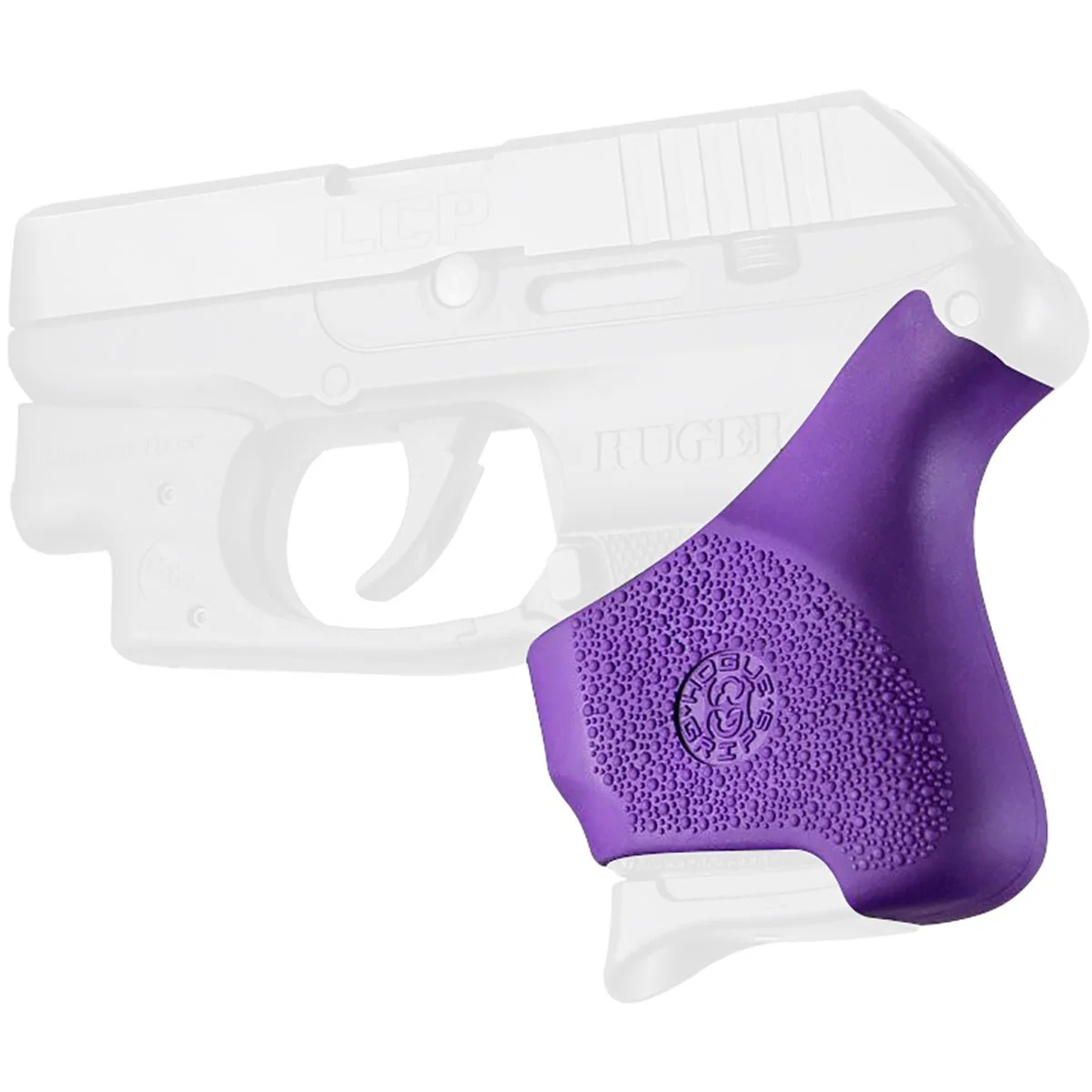 Hogue Ruger LCP .380 with Crimson Trace Button Grip HandALL Hybrid Grip Sleeve - Image 5