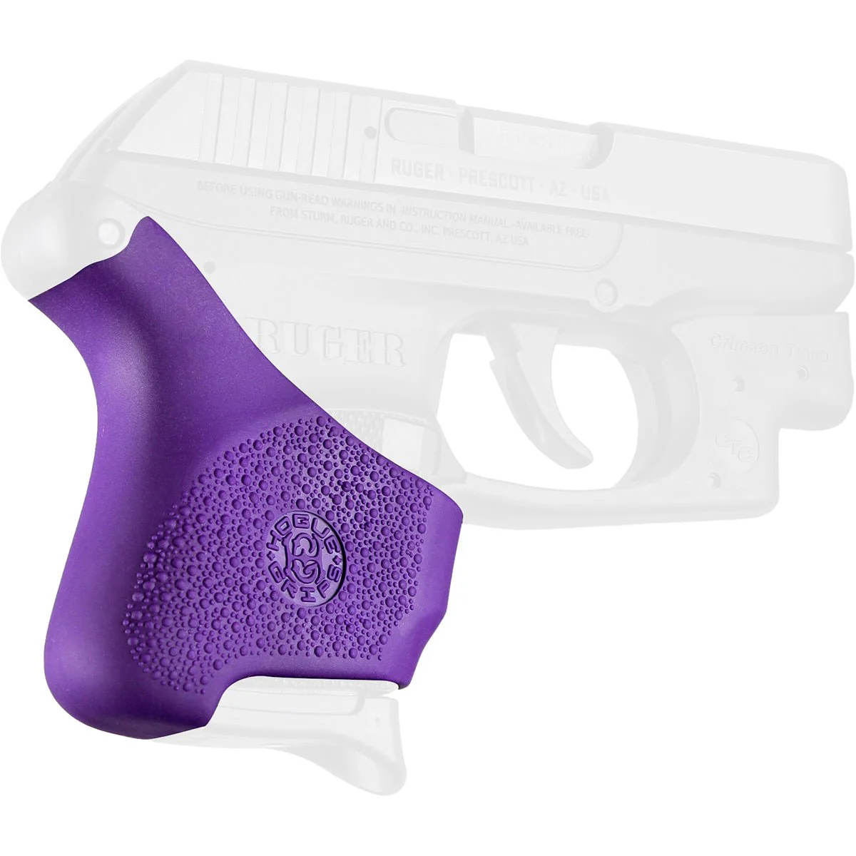 Hogue Ruger LCP .380 with Crimson Trace Button Grip HandALL Hybrid Grip Sleeve - Image 6