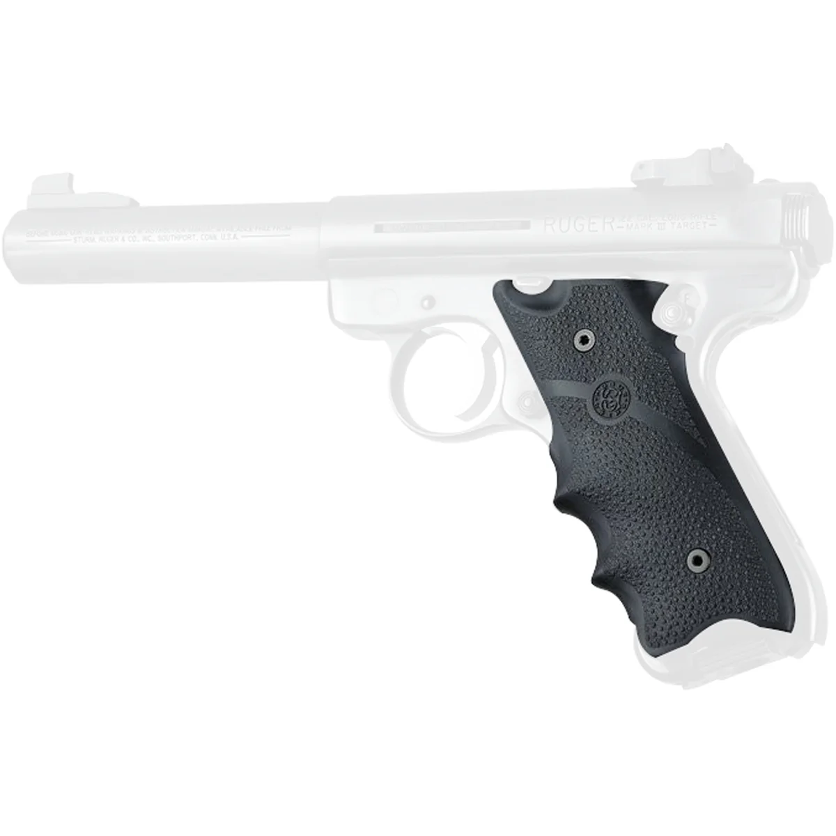 Hogue Ruger MK II/MK III Rubber Grip with Thumb Rest - Black - Image 3