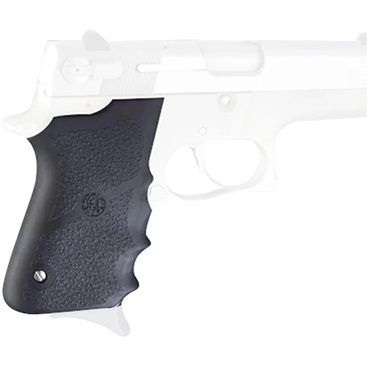 Hogue S&W 6906, Shorty 40, Rubber Grip with Finger Grooves - Black - Image 2