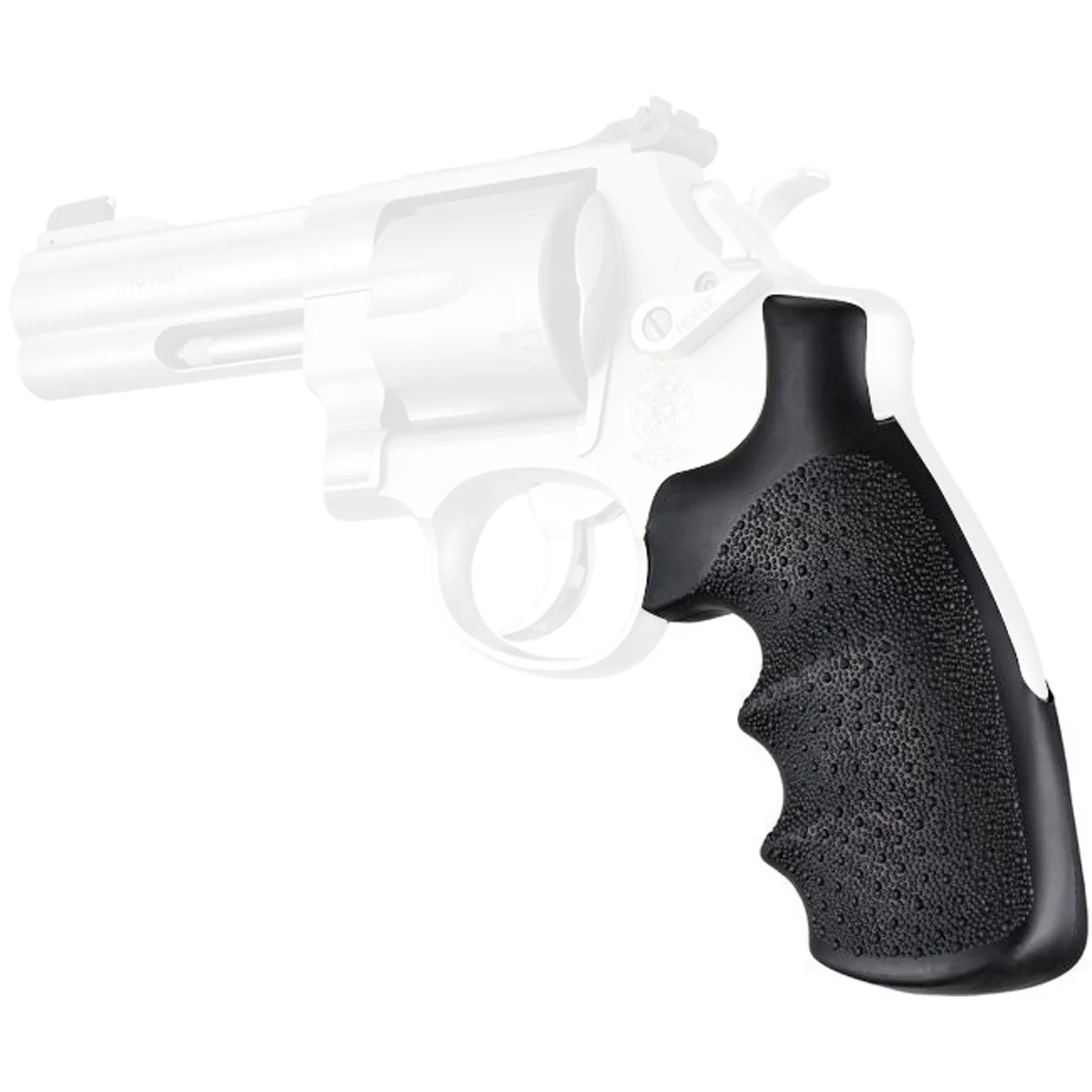 Hogue S&W N Frame Round Butt Rubber Monogrip - Black