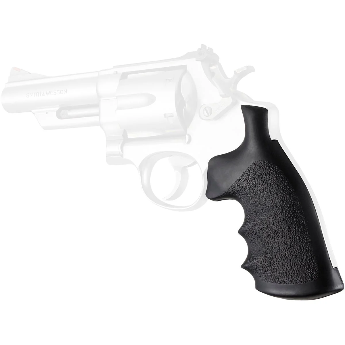 Hogue Smith & Wesson N Frame Square Butt Rubber Monogrip - Black - Image 2