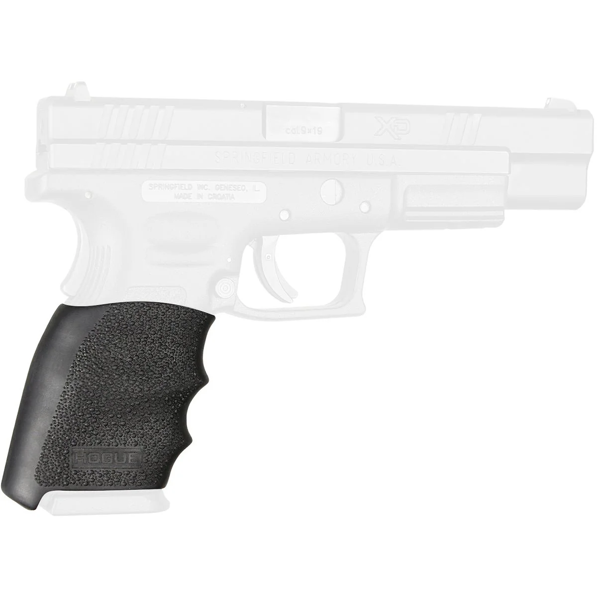 Hogue Springfield Armory XD Full Size 9mm/.357 SIG/.40 S&W HandALL Hybrid Grip - Image 2