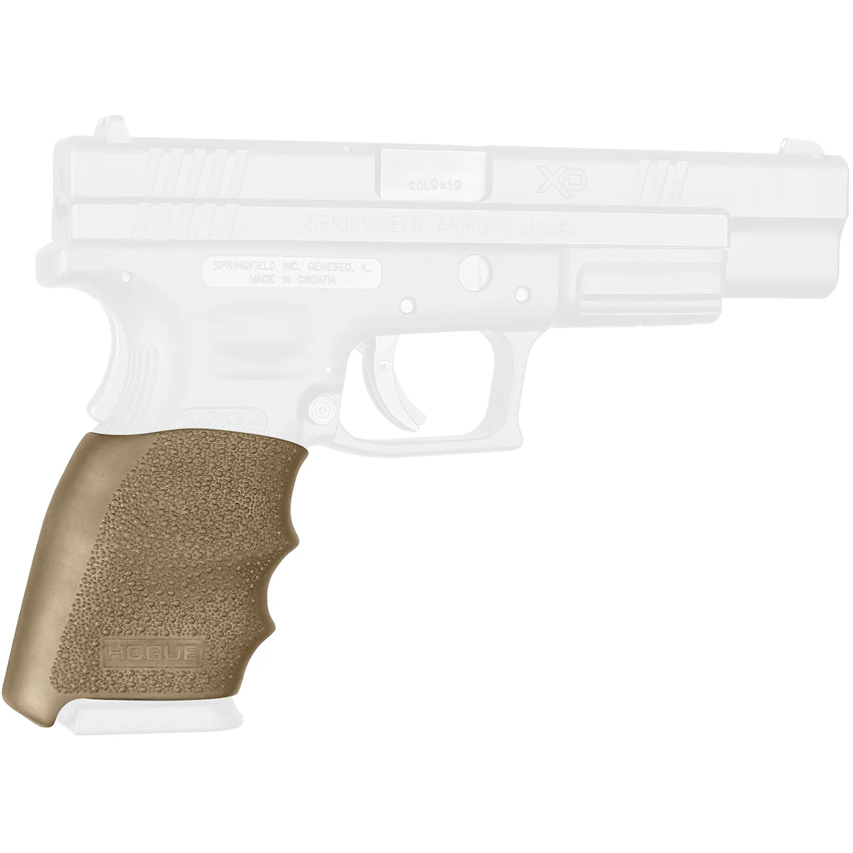 Hogue Springfield Armory XD Full Size 9mm/.357 SIG/.40 S&W HandALL Hybrid Grip - Image 6