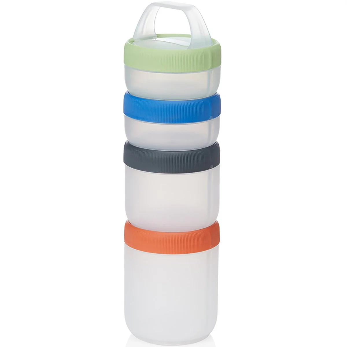 Humangear Stax Travel Stacking Containers - Clear/Spectrum - Image 3