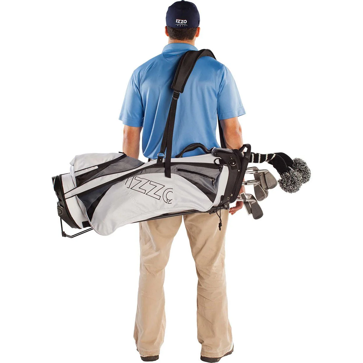 IZZO Sidewinder Speaker Strap for Golf Club Bags - Black - Image 3