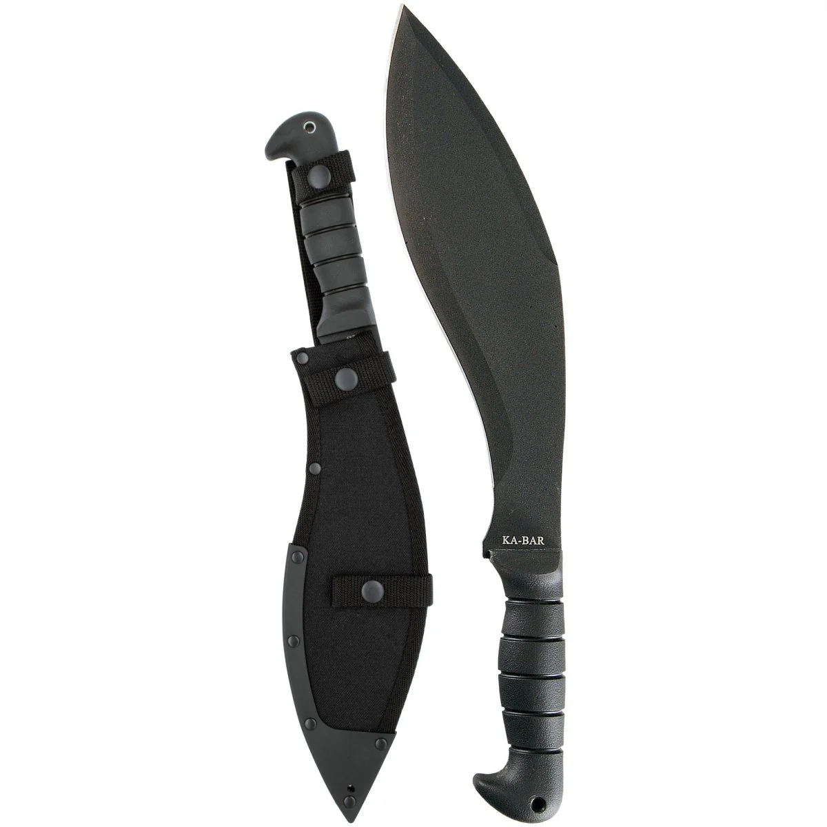 KA-BAR 11.5" Fixed Blade Kukri Machete w/ Sheath - Black - Image 2
