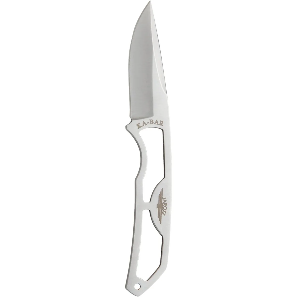 KA-BAR 2.5" Blade Jarosz Rambler Skeleton Knife w/ Sheath - Silver