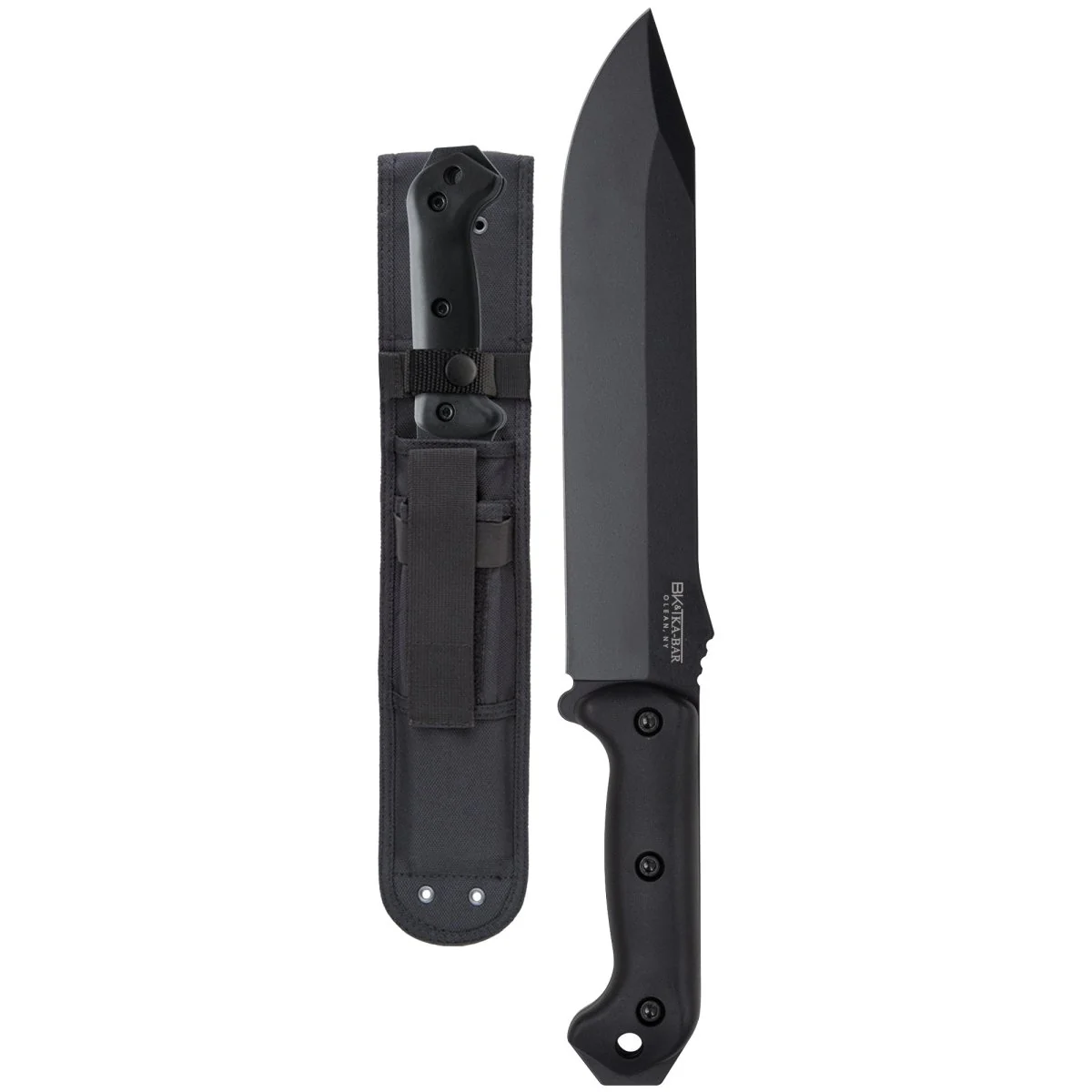 KA-BAR 9.25" Fixed Blade Becker Combat Bowie Knife w/ Sheath - Black - Image 2