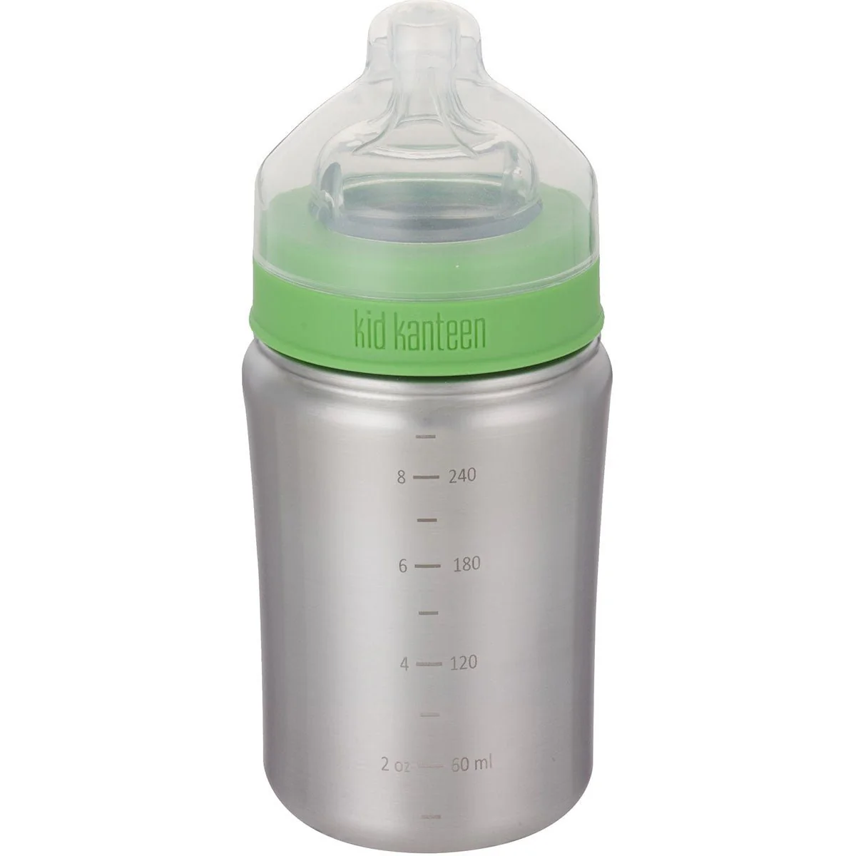 Klean Kanteen 9 oz. Baby Bottle with Medium Flow Nipple - Brushed Stainless