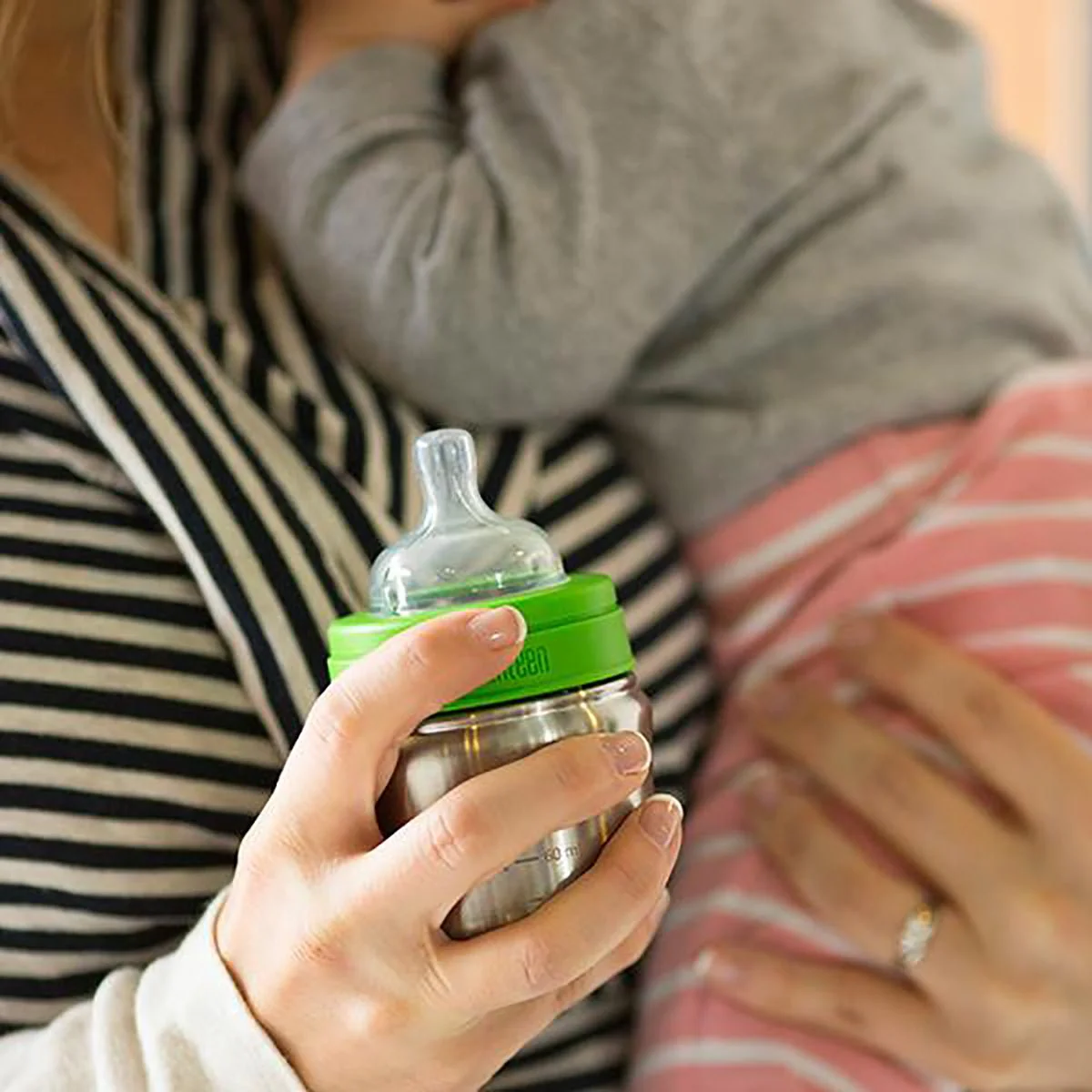 Klean Kanteen 9 oz. Baby Bottle with Medium Flow Nipple - Brushed Stainless - Image 3