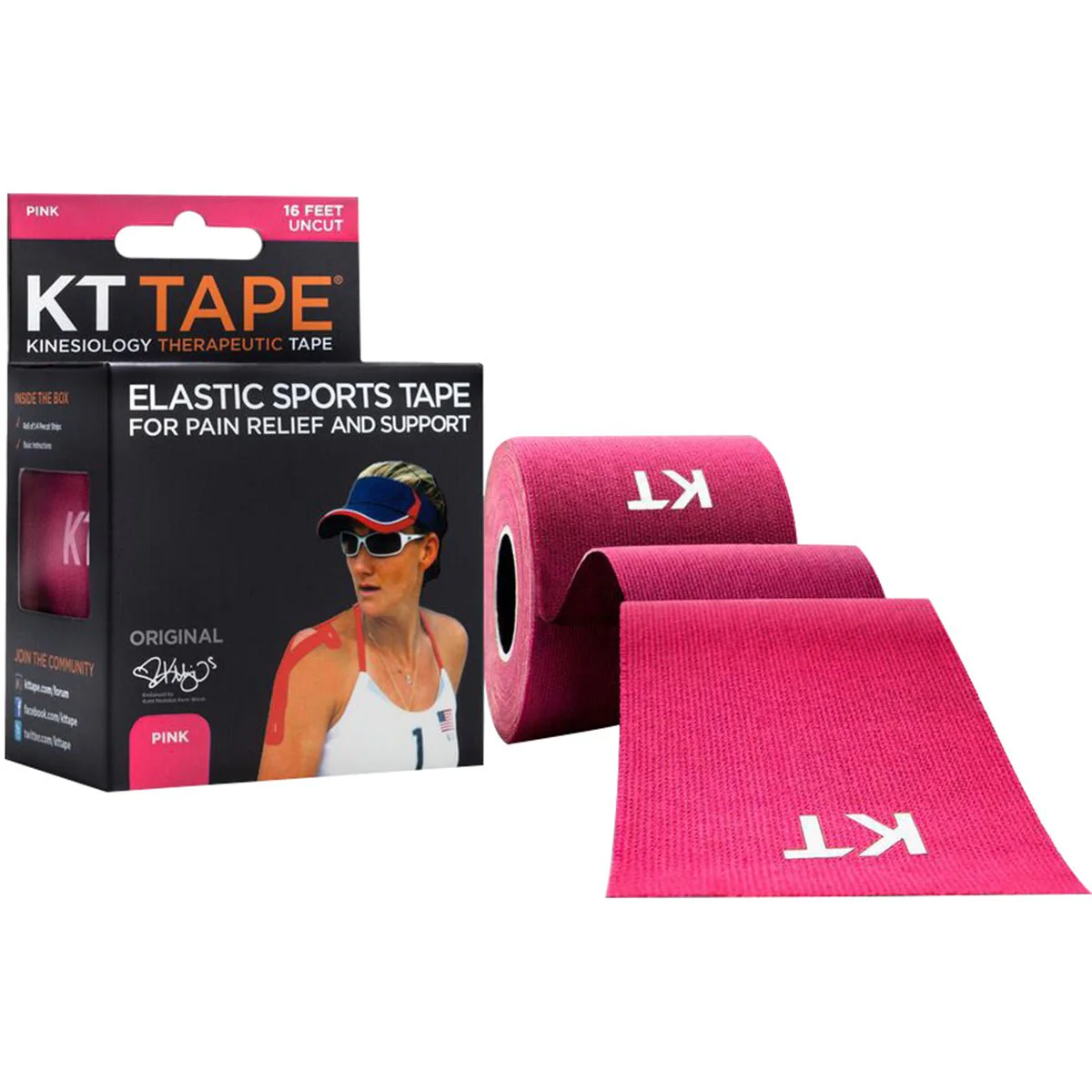KT Tape Cotton 16 ft Uncut Kinesiology Therapeutic Elastic Sports Tape Roll - Image 3