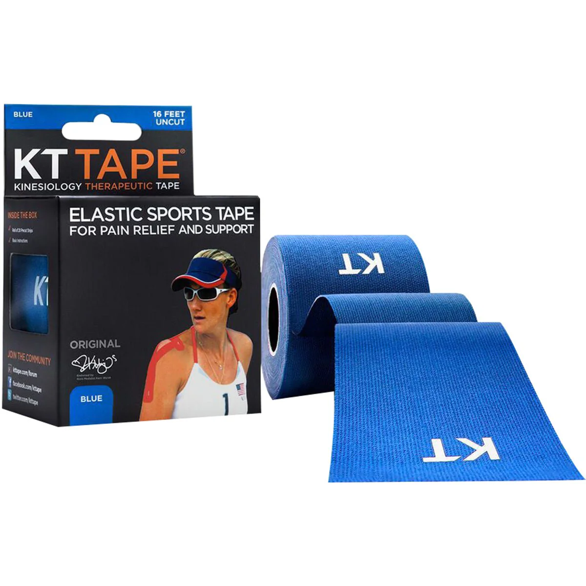 KT Tape Cotton 16 ft Uncut Kinesiology Therapeutic Elastic Sports Tape Roll - Image 4
