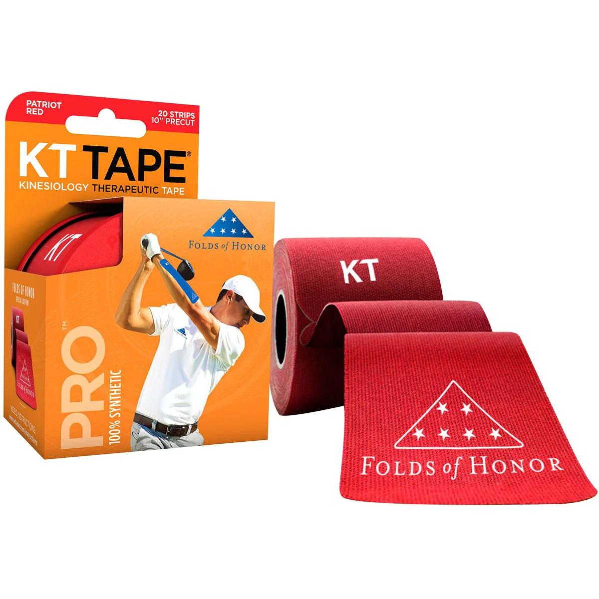 KT Tape Pro Folds Of Honor Special Edition 10" Precut Sports Roll - 20 Strips - Image 6