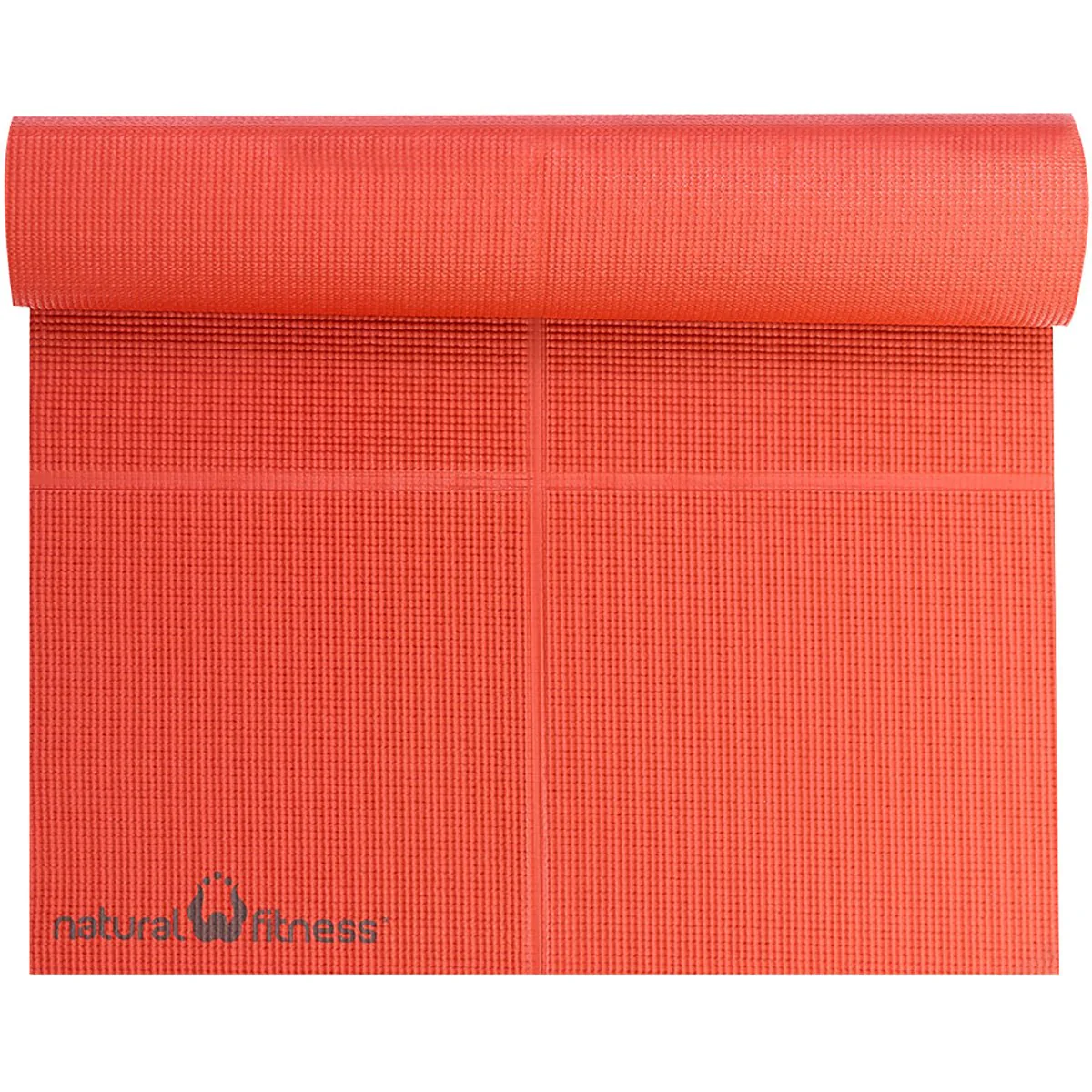 Lifeline USA Natural Fitness Warrior 3mm ROAM Folding Yoga Mat - Orange - Image 2