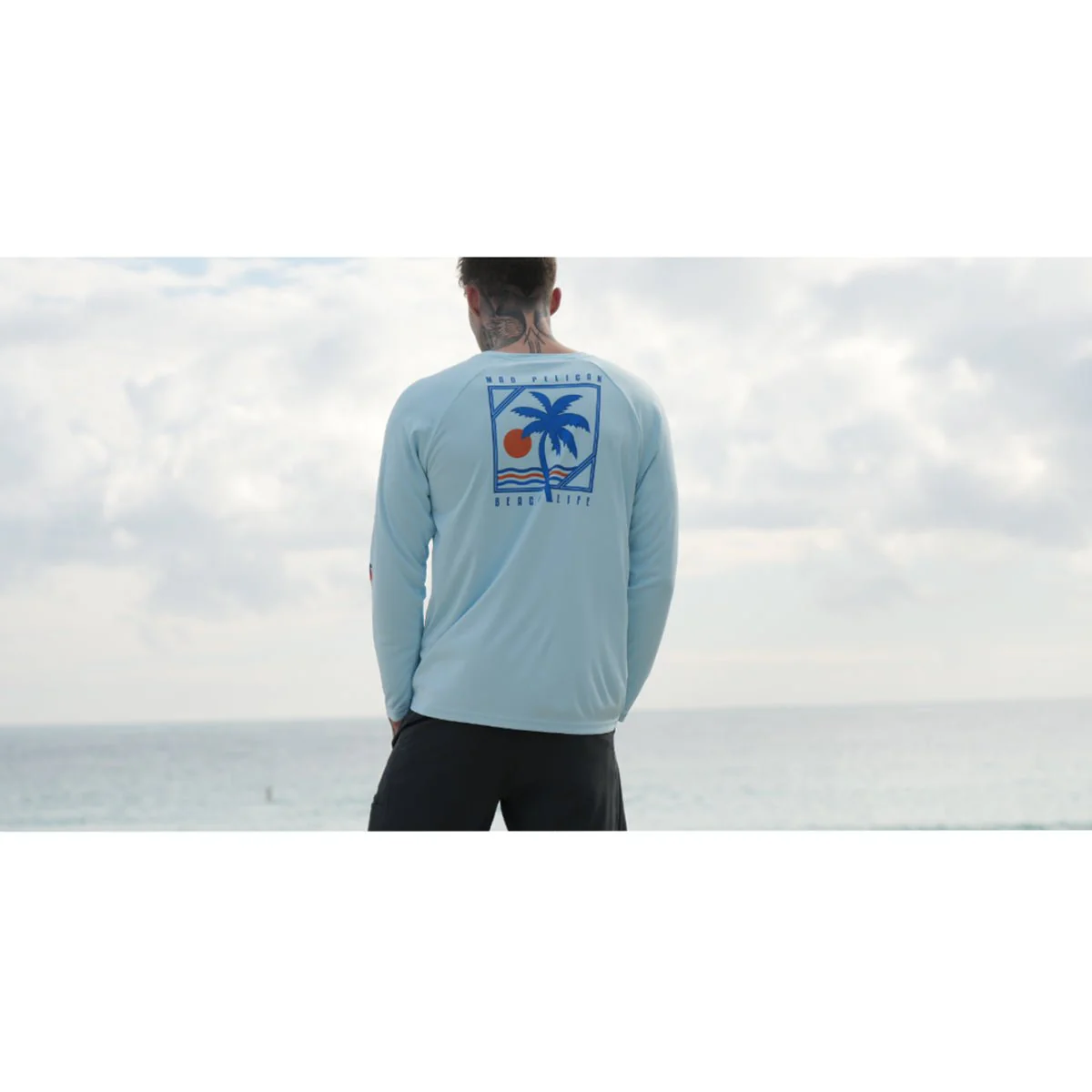 Mad Pelican Beach Life Sun Kicker Raglan UV Long Sleeve T-Shirt - Crystal Blue - Image 4