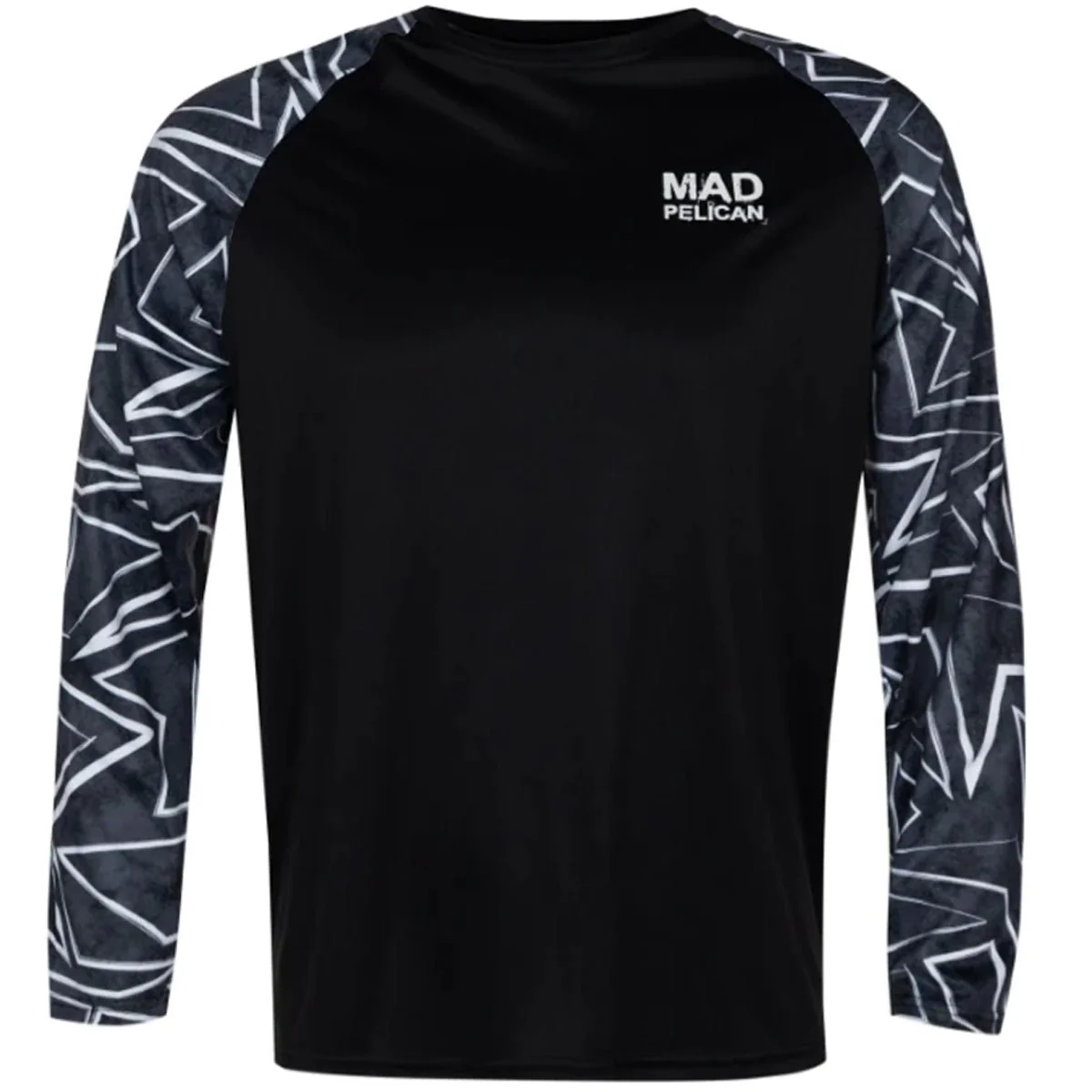 Mad Pelican Circle On Edges Sun Kicker Raglan UV Long Sleeve T-Shirt- Anthracite