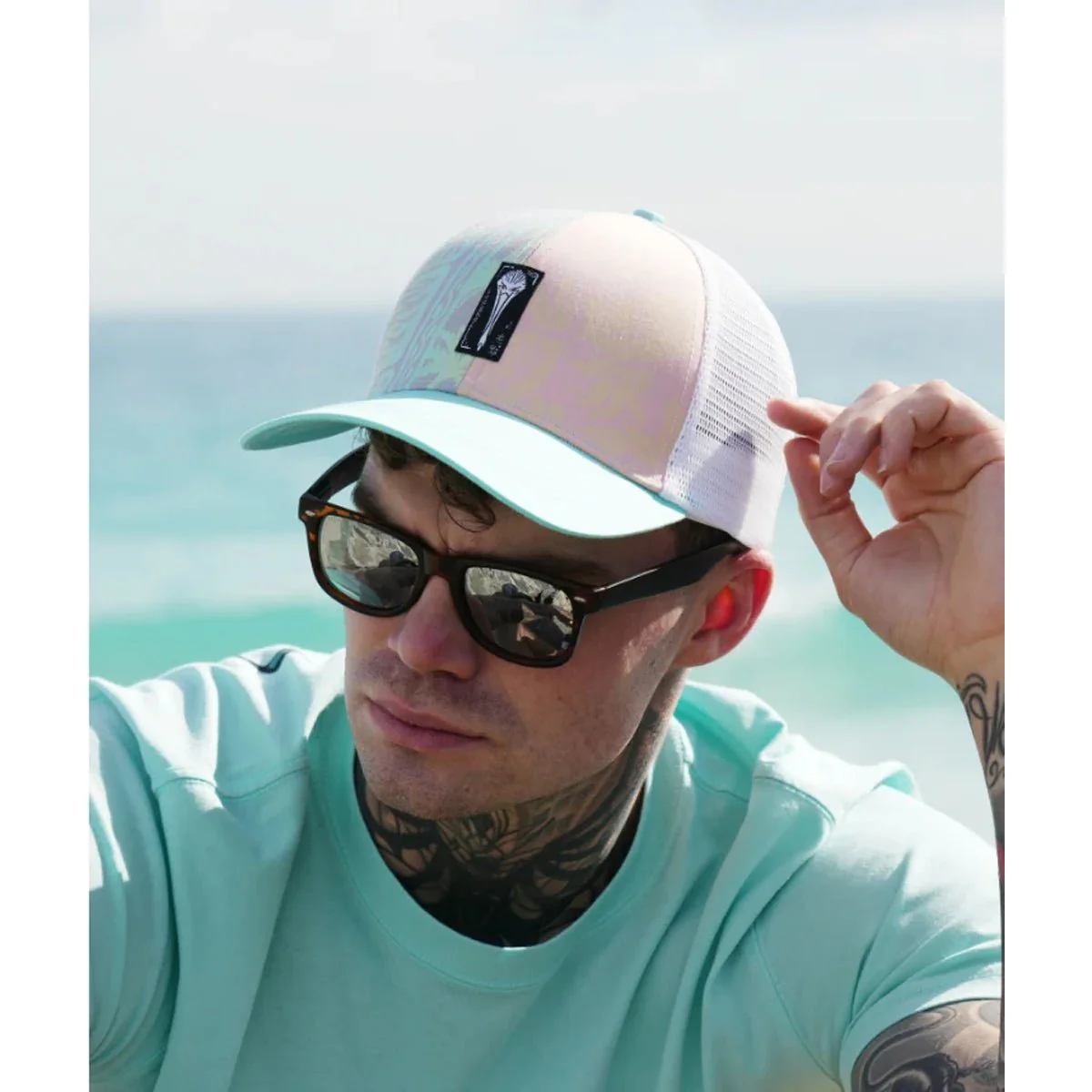Mad Pelican Crazy Squares Knucklehead Snapback Hat - Multi - Image 3